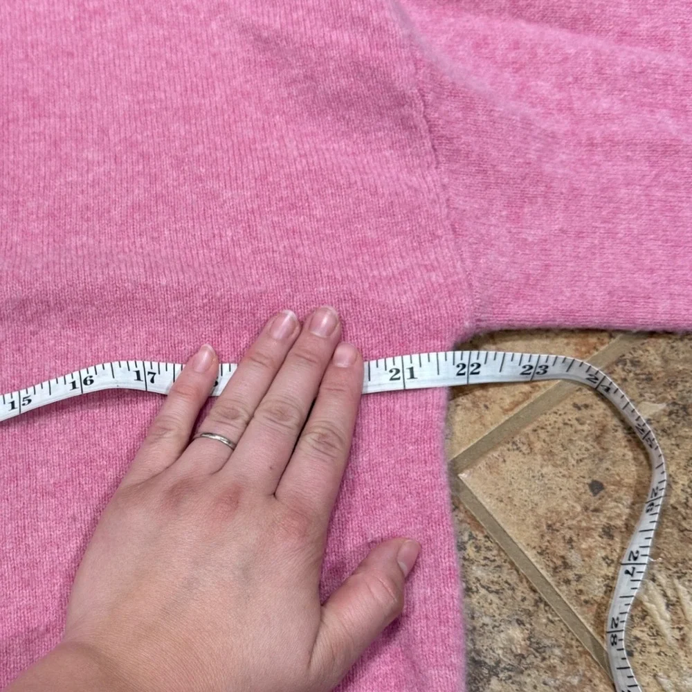 Reformation Val Pink Wool Cropped Cardigan Crystal Button Sweater S Cozy Layerin